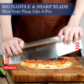 Pizza Cutter Premium Pizza Rocker Blade With Cover, 304 Stainless Steel Blade and Non-Slip Handle pizza slicer